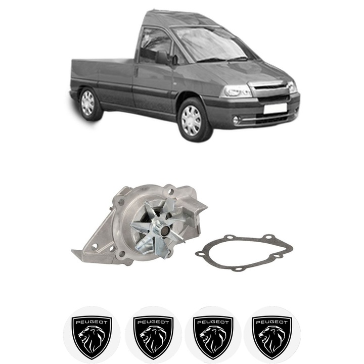Pompa apa PEUGEOT EXPERT Platform/Chassis (223) 1.9 TD din 1996-2000 KW 66 CP 90 CMC 1905, Auto, HEPU, 4x Stikere auto cu PEUGEOT