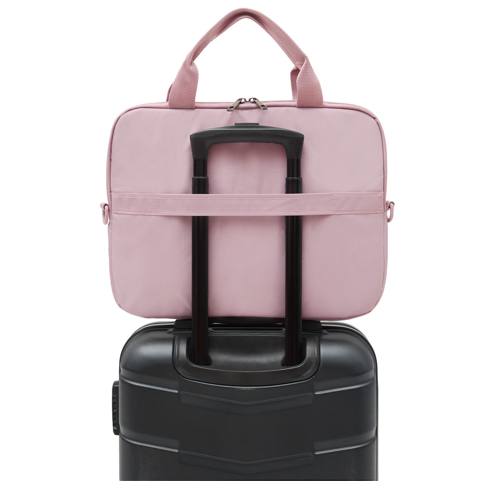 Geantă laptop Zagatto ZG993, impermeabilă, atașabilă la valiză, roz, 41x32x2.5cm