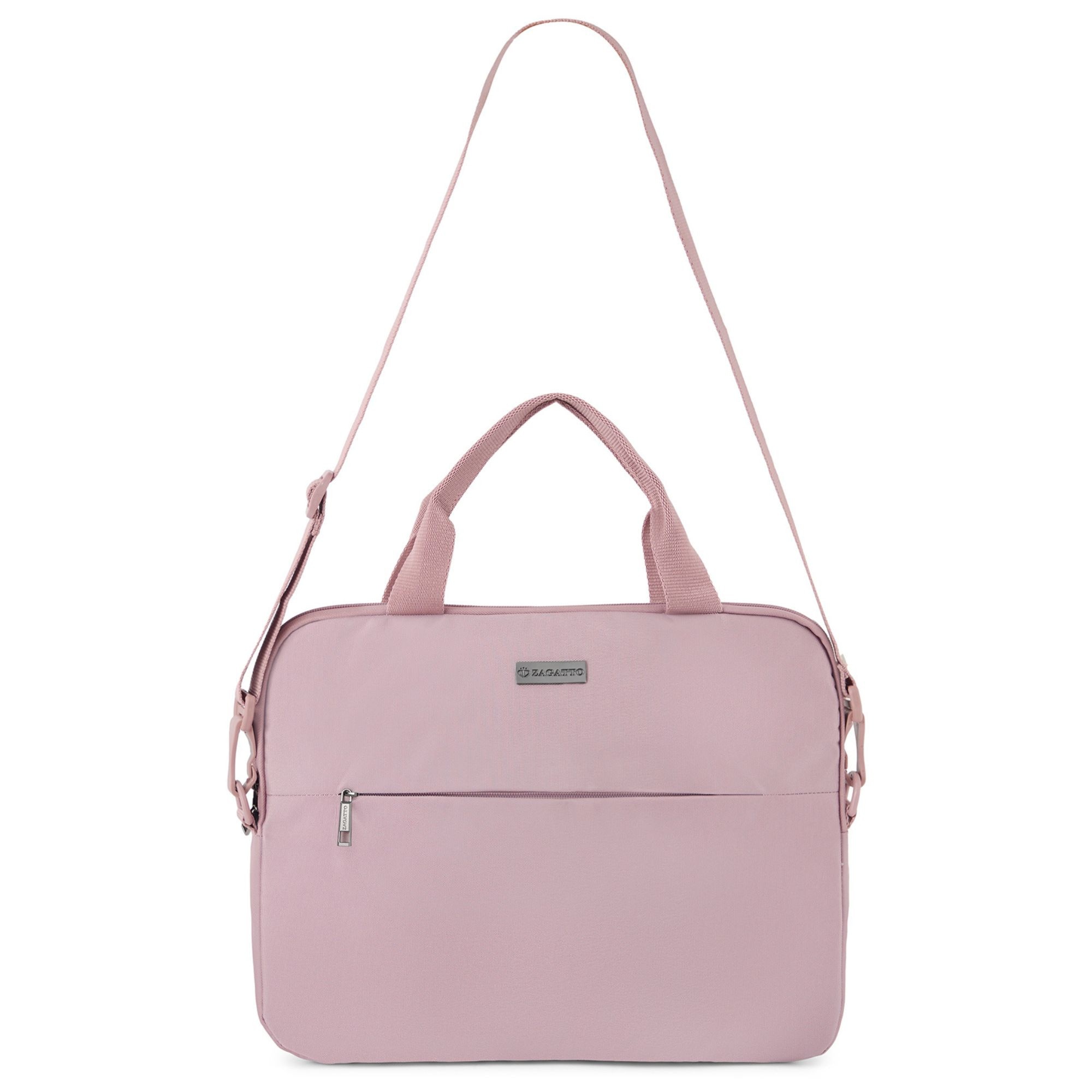 Geantă laptop Zagatto ZG993, impermeabilă, atașabilă la valiză, roz, 41x32x2.5cm