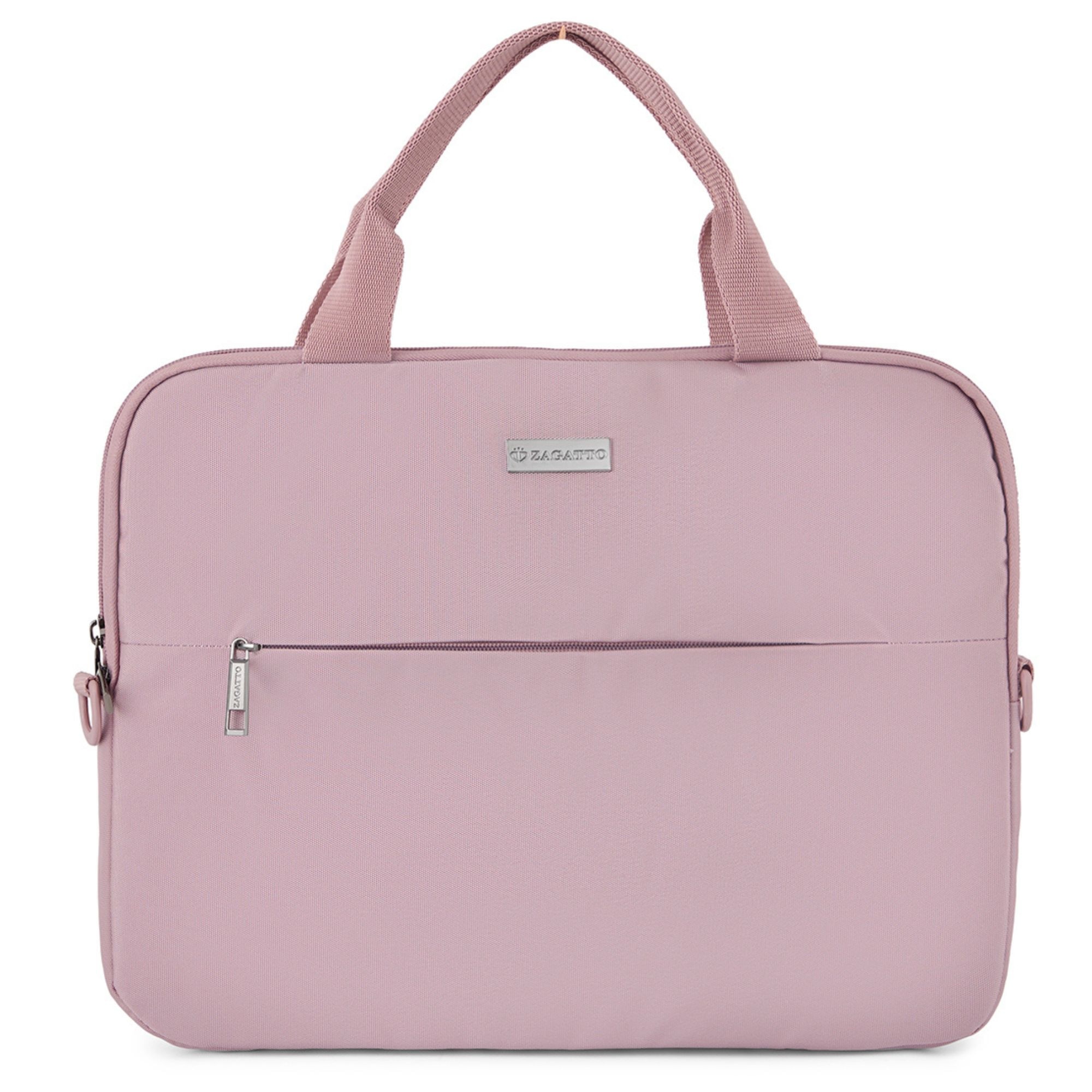 Geantă laptop Zagatto ZG993, impermeabilă, atașabilă la valiză, roz, 41x32x2.5cm