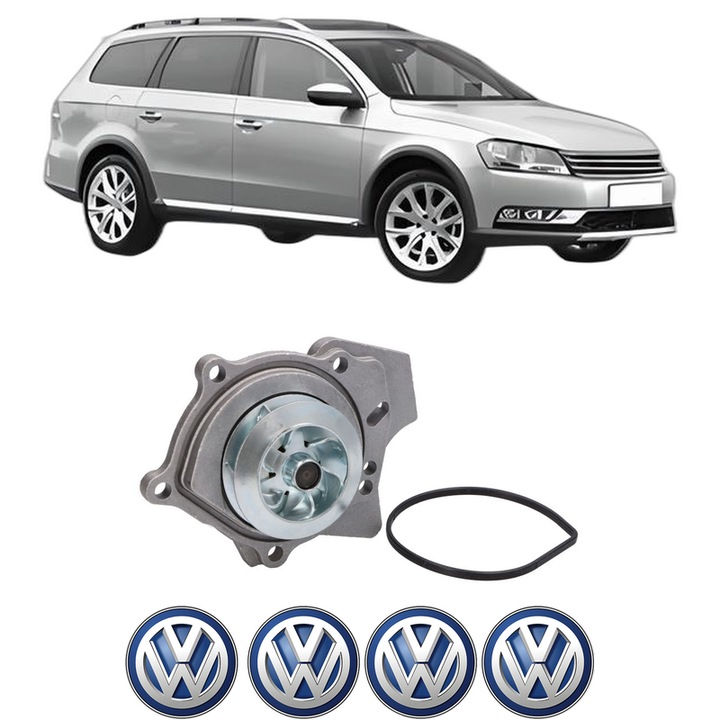 Pompa apa Volkswagen PASSAT ALLTRACK B7 (365) 2.0 TSI 4motion din 2012-2014 KW 155 CP 210 CMC 1984, Auto, HEPU, 4x Stikere auto cu Volkswagen