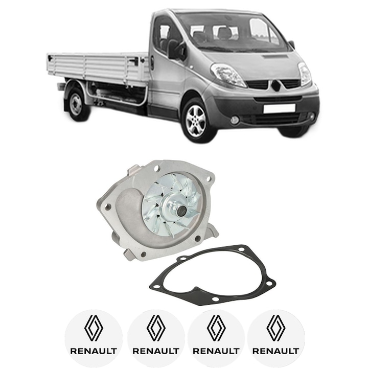 Pompa apa RENAULT TRAFIC II Platform/Chassis (EL) 1.9 dCi 80 (EL0B) din 2001-2006 KW 60 CP 82 CMC 1870, Auto, HEPU, 4x Stikere auto cu RENAULT