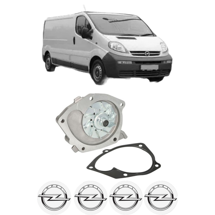 Pompa apa OPEL VIVARO A Van (X83) 1.9 DI (F7) din 2001-2006 KW 60 CP 80 CMC 1870, Auto, HEPU, 4x Stikere auto cu OPEL