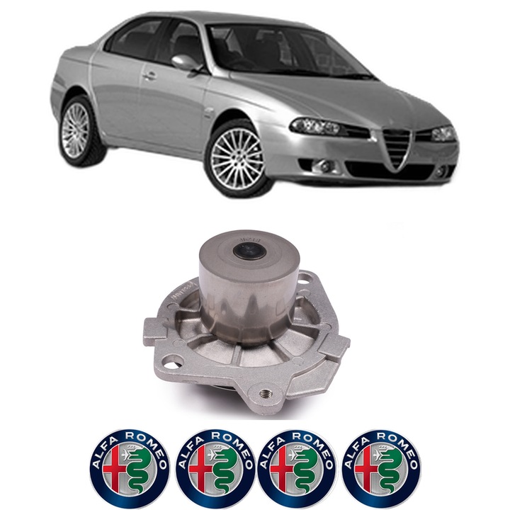 Pompa apa ALFA ROMEO 156 (932_) 1.9 JTD (932.A2B00, 932.A2C00) din 2001-2005 KW 85 CP 115 CMC 1910, Auto, HEPU, 4x Stikere auto cu ALFA ROMEO