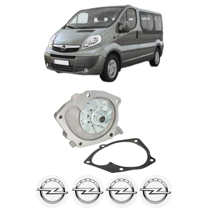 Pompa apa OPEL VIVARO A Bus (X83) 2.0 ECOTEC (F7, A07, J7) din 2006-2014 KW 86 CP 117 CMC 1998, Auto, HEPU, 4x Stikere auto cu OPEL