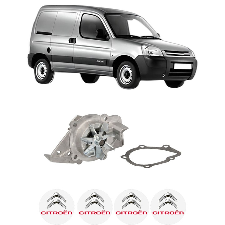Pompa apa CITROEN BERLINGO / BERLINGO FIRST Box Body/MPV (M_) 1.9 D (MBDJY) din 1996-2003 KW 51 CP 70 CMC 1905, Auto, HEPU, 4x Stikere auto cu CITROEN