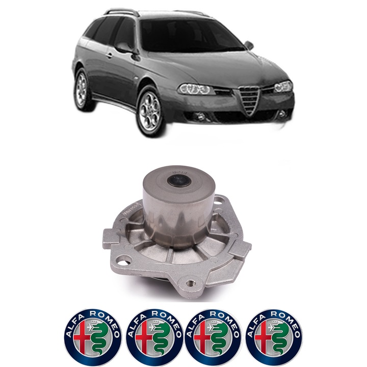 Pompa apa ALFA ROMEO 156 Sportwagon (932_) 1.9 JTD (932B2B, 932B2C) din 2001-2006 KW 85 CP 115 CMC 1910, Auto, HEPU, 4x Stikere auto cu ALFA ROMEO