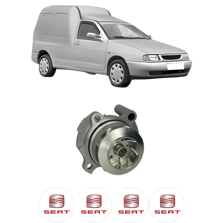 Pompa apa SEAT INCA (6K9) 1.9 TDI din 1996-2003 KW 66 CP 90 CMC 1896, Auto, HEPU, 4x Stikere auto cu SEAT