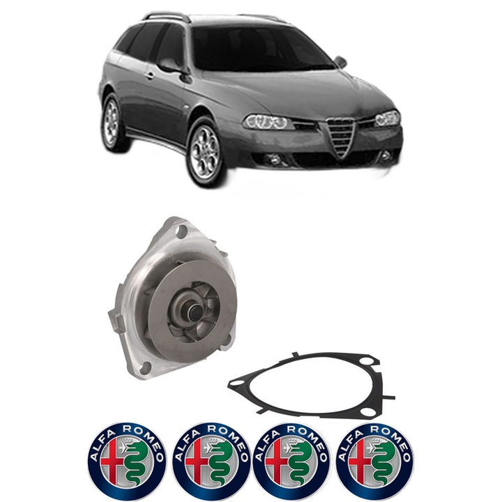 Pompa apa ALFA ROMEO 156 Sportwagon (932_) 1.9 JTD (932BXE00) din 2002-2004 KW 100 CP 136 CMC 1910, Auto, HEPU, 4x Stikere auto cu ALFA ROMEO