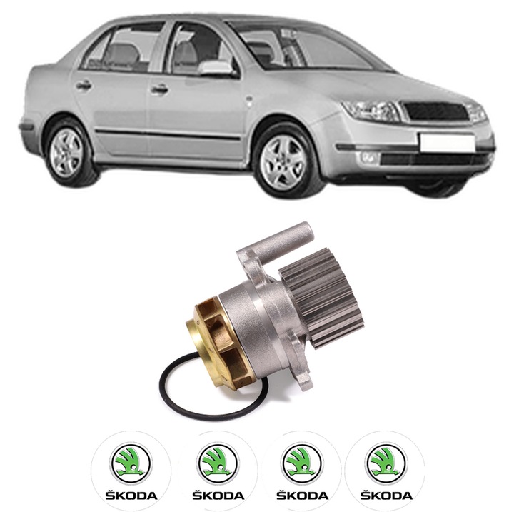 Pompa apa SKODA FABIA I Saloon (6Y3) 1.9 SDI din 1999-2007 KW 47 CP 64 CMC 1896, Auto, HEPU, 4x Stikere auto cu SKODA