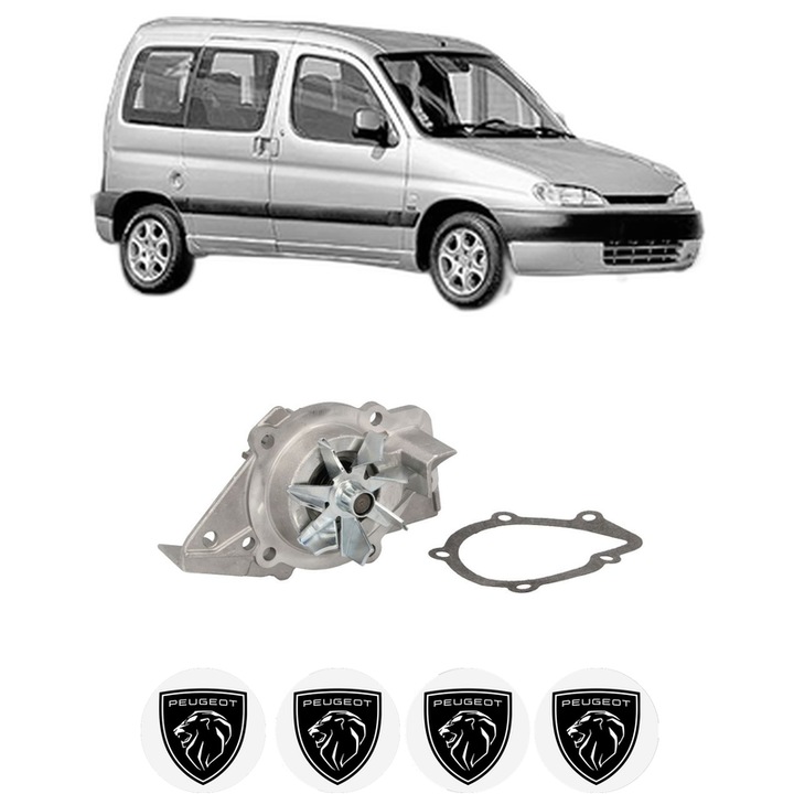 Pompa apa PEUGEOT PARTNER MPV (5_, G_) 1.9 D din 1996-1998 KW 51 CP 69 CMC 1905, Auto, HEPU, 4x Stikere auto cu PEUGEOT