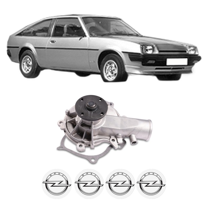 Pompa apa OPEL MANTA B CC (53_, 55_) 1.9 S din 1975-1980 KW 66 CP 90 CMC 1897, Auto, HEPU, 4x Stikere auto cu OPEL