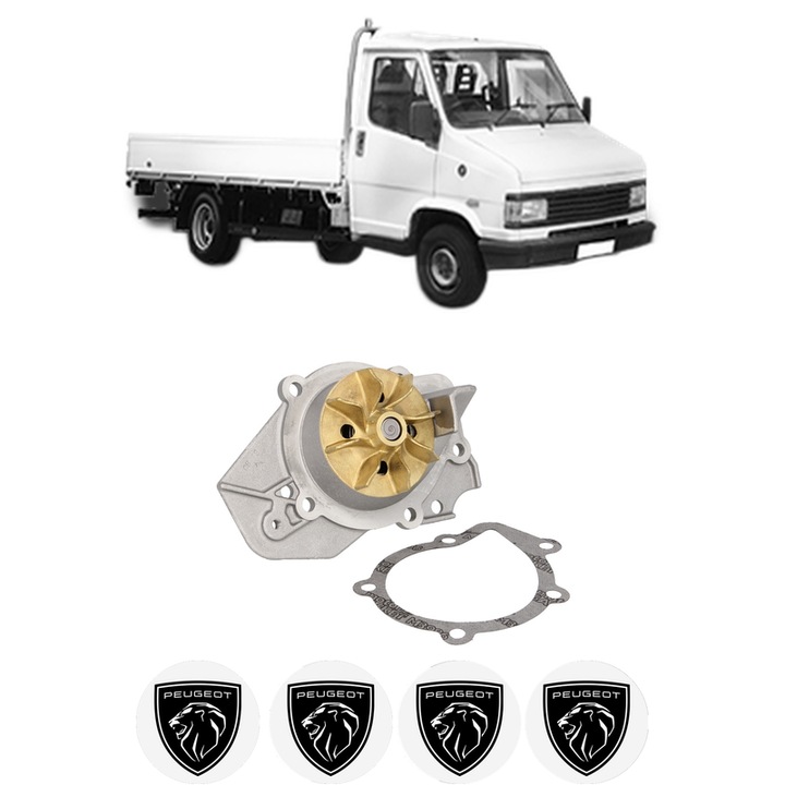 Pompa apa PEUGEOT J5 Platform/Chassis (290L) 1.9 D din 1990-1994 KW 51 CP 70 CMC 1905, Auto, HEPU, 4x Stikere auto cu PEUGEOT
