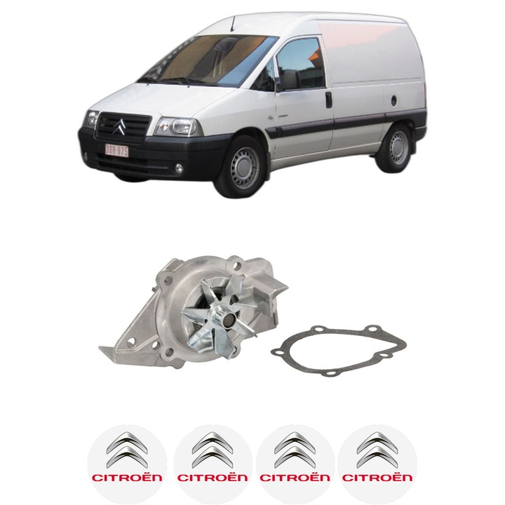 Pompa apa CITROEN JUMPY I (U6U_) 1.9 TD din 1995-2000 KW 66 CP 90 CMC 1905, Auto, HEPU, 4x Stikere auto cu CITROEN