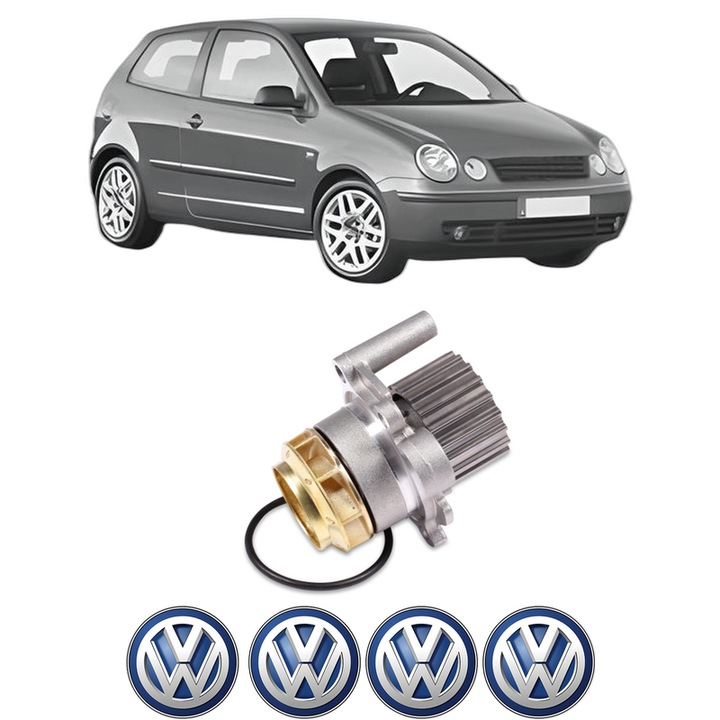 Pompa apa Volkswagen POLO IV (9N_, 9A_) 1.9 SDI din 2001-2009 KW 47 CP 64 CMC 1896, Auto, HEPU, 4x Stikere auto cu Volkswagen