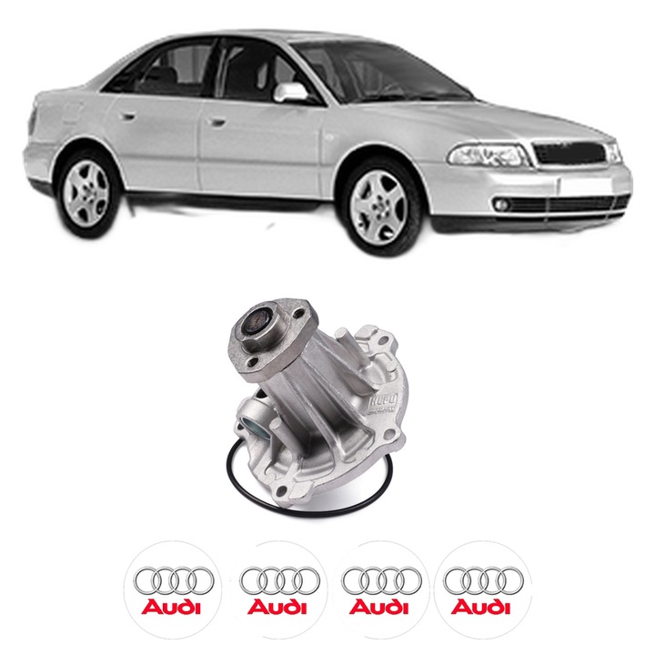 Pompa apa AUDI A4 B5 (8D2) 1.9 TDI din 1995-2000 KW 66 CP 90 CMC 1896, Auto, HEPU, 4x Stikere auto cu AUDI