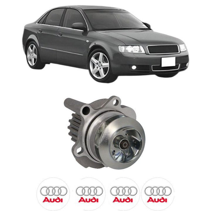 Pompa apa AUDI A4 B6 (8E2) 1.9 TDI din 2004-2004 KW 85 CP 116 CMC 1896, Auto, HEPU, 4x Stikere auto cu AUDI