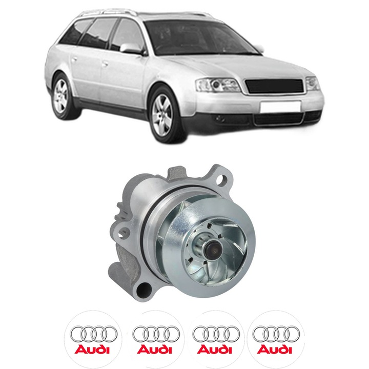 Pompa apa AUDI A6 C5 Avant (4B5, 4B6) 1.9 TDI din 2001-2005 KW 96 CP 130 CMC 1896, Auto, HEPU, 4x Stikere auto cu AUDI