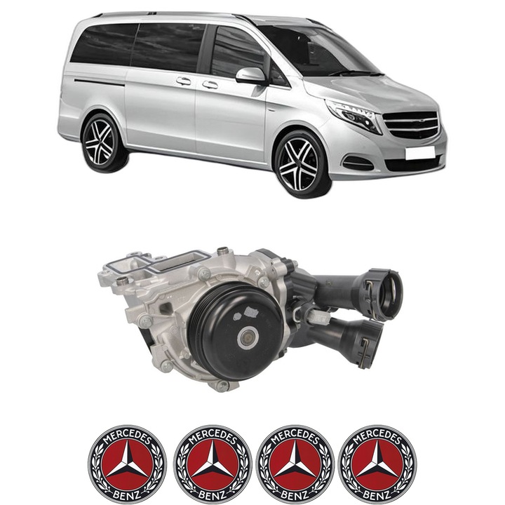 Pompa apa MERCEDES-BENZ VITO Mixto (Double Cabin) (W447) 124 CDI (447.701, 447.703, 447.705) din 2020-2020 KW 176 CP 239 CMC 1950, Auto, HEPU, 4x Stikere auto cu MERCEDES-BENZ