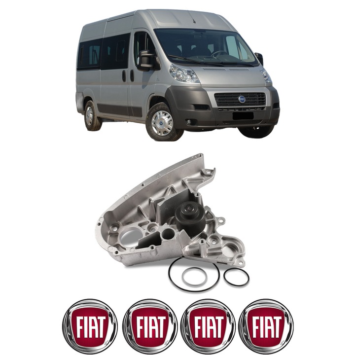 Pompa apa FIAT DUCATO Bus (250_) 180 Multijet 2, 3 D din 2019 KW 130 CP 177 CMC 2287, Auto, HEPU, 4x Stikere auto cu FIAT