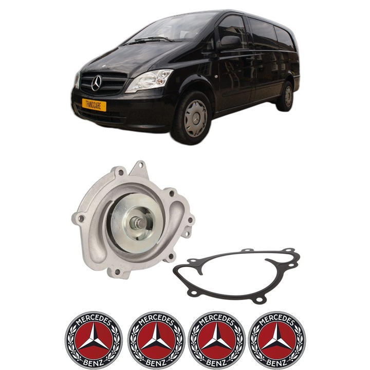 Pompa apa MERCEDES-BENZ VITO / MIXTO Van (W639) 122 CDI (639.601, 639.603, 639.605) din 2010 KW 165 CP 224 CMC 2987, Auto, HEPU, 4x Stikere auto cu MERCEDES-BENZ