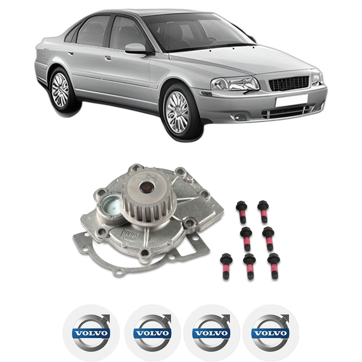 Pompa apa VOLVO S80 I (184) 2.3 R din 2000-2005 KW 195 CP 265 CMC 2319, Auto, HEPU, 4x Stikere auto cu VOLVO