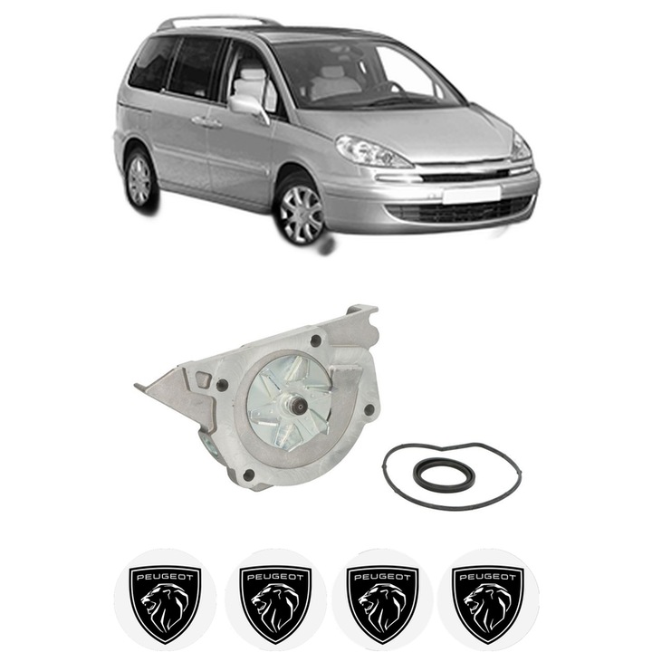 Pompa apa PEUGEOT 807 (EB_) 2.0 din 2002 KW 100 CP 136 CMC 1997, Auto, HEPU, 4x Stikere auto cu PEUGEOT