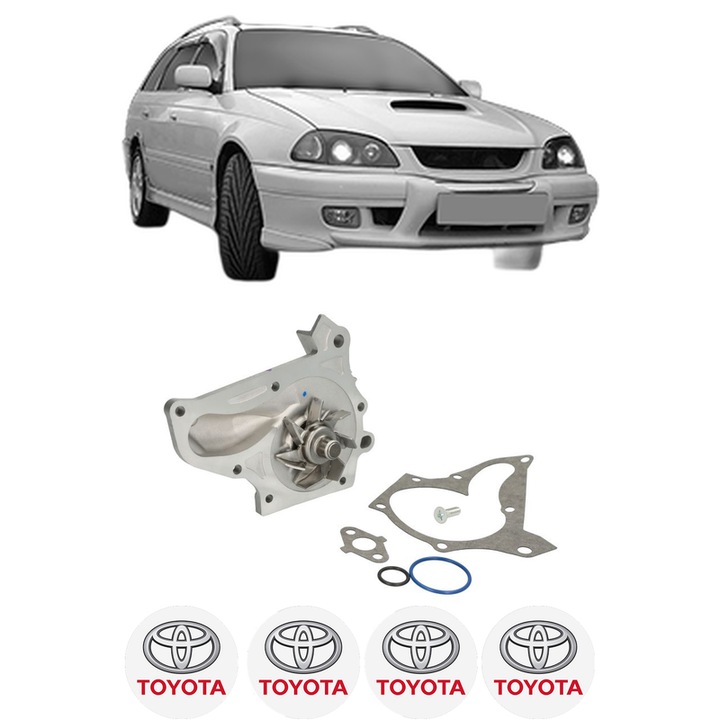 Pompa apa TOYOTA CALDINA Estate (_T21_) 2.0 (ST210G_, ST210G) din 1997-2002 KW 103 CP 140 CMC 1998, Auto, HEPU, 4x Stikere auto cu TOYOTA