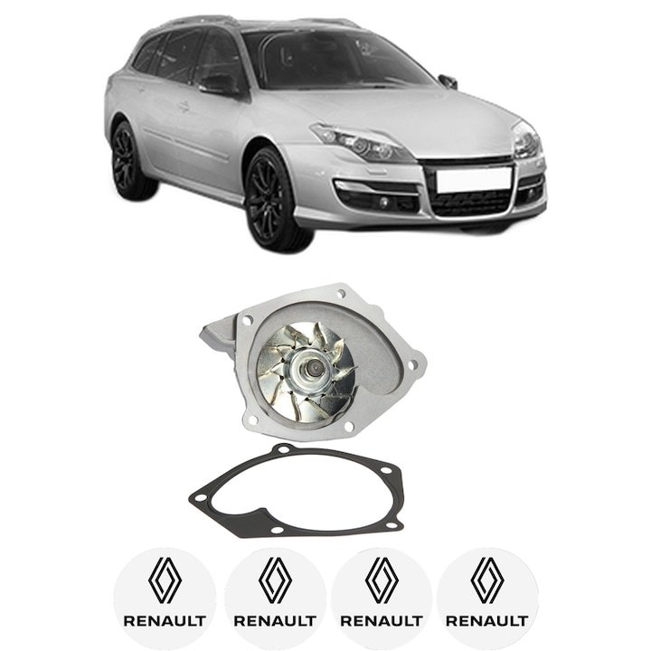 Pompa apa RENAULT LAGUNA III Grandtour (KT0/1) 2.0 16V Turbo din 2007-2015 KW 125 CP 170 CMC 1998, Auto, HEPU, 4x Stikere auto cu RENAULT