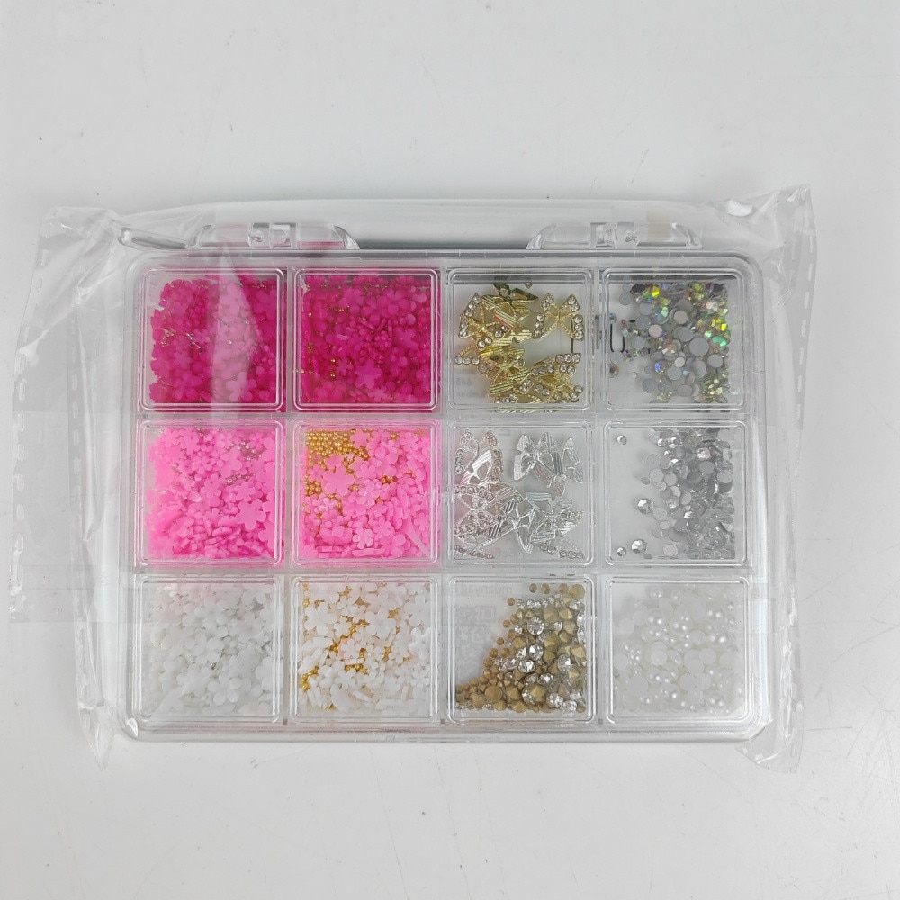 DIY nail art accessories, LXNZUHN®, 12-grid, butterfly pattern