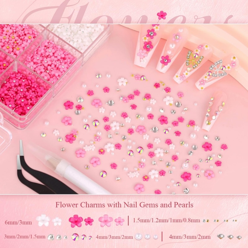 DIY nail art accessories, LXNZUHN®, 12-grid, butterfly pattern