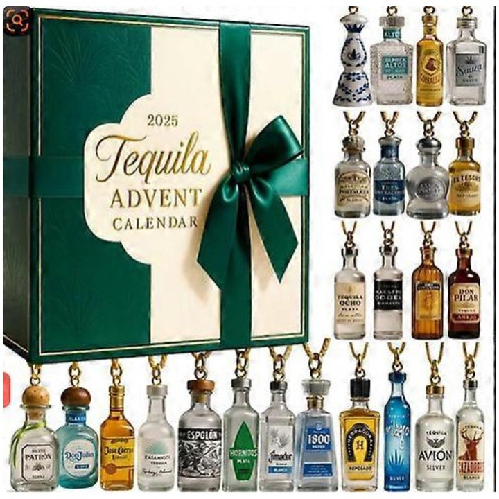 Adventi naptár Karácsony 2025, 24 meglepetés, elegáns design, többszínű