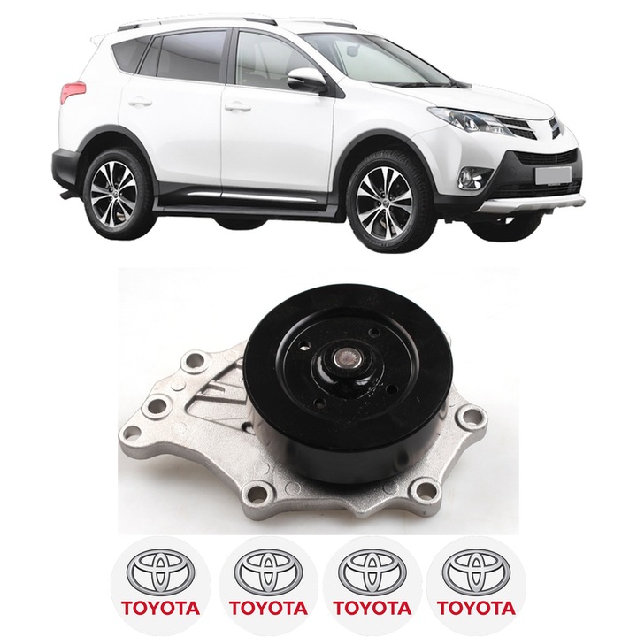 Pompa apa TOYOTA RAV 4 IV VAN (_A4_) 2.0 D4d (ALA40) din 2012-2018 KW 91 CP 124 CMC 1998, Auto, HEPU, 4x Stikere auto cu TOYOTA