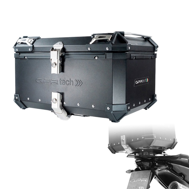 Portbagaj moto GPR ALPI-TECH, 55L, negru, dimensiuni 520x340x310mm, pentru HONDA VFR1200X Crosstourer