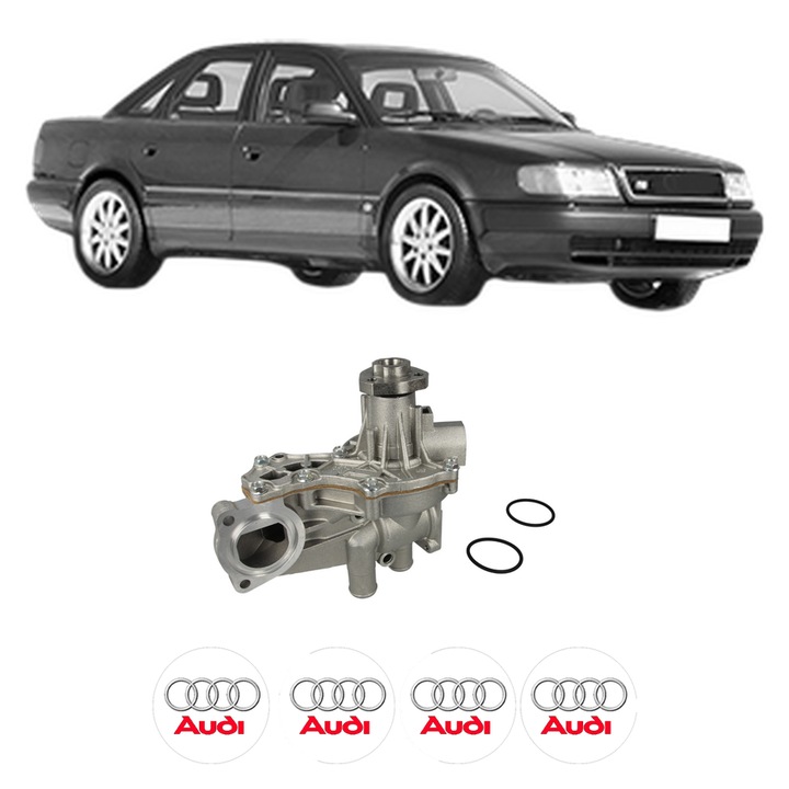 Pompa apa AUDI 100 C4 Saloon (4A2) 2.0 E 16V din 1992-1994 KW 103 CP 140 CMC 1984, Auto, HEPU, 4x Stikere auto cu AUDI