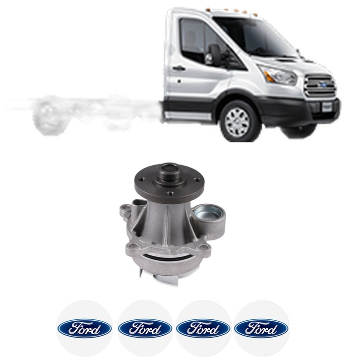 Pompa apa FORD TRANSIT V363 Platform/Chassis (FED, FFD) 2.0 EcoBlue mHEV din 2019-2024 KW 125 CP 170 CMC 1995, Auto, HEPU, 4x Stikere auto cu FORD