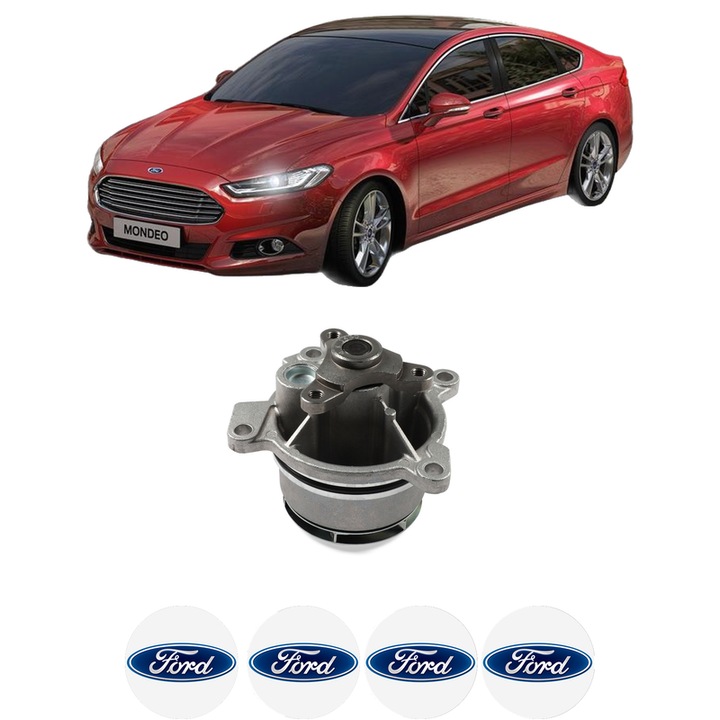 Pompa apa FORD MONDEO V Hatchback (CE) 2.0 EcoBlue din 2019 KW 110 CP 150 CMC 1995, Auto, HEPU, 4x Stikere auto cu FORD