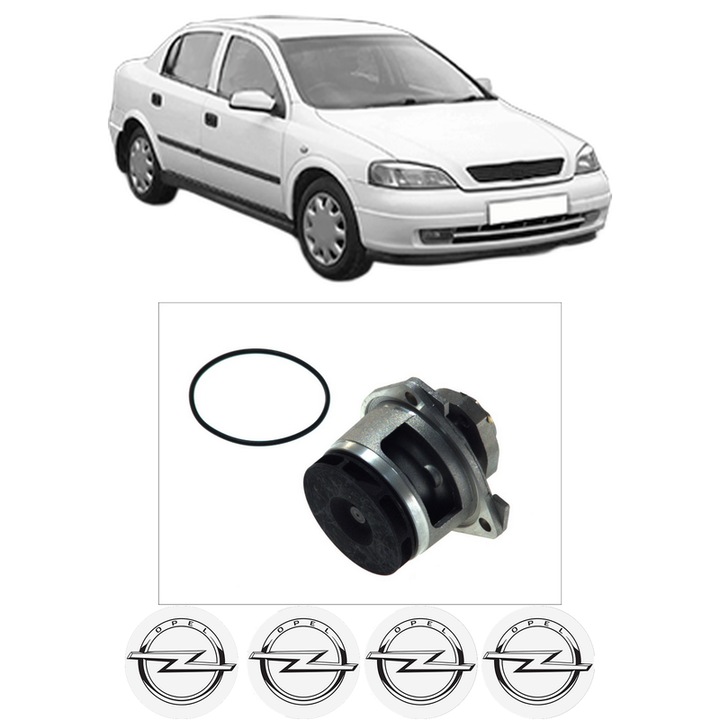 Pompa apa OPEL ASTRA G Saloon (T98) 2.0 DTI 16V (F69) din 1999-2005 KW 74 CP 101 CMC 1995, Auto, HEPU, 4x Stikere auto cu OPEL