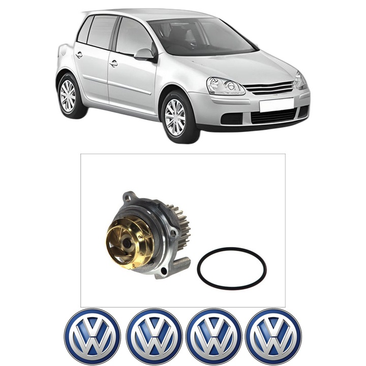 Pompa apa Volkswagen GOLF V (1K1) 1.6 din 2004-2008 KW 75 CP 102 CMC 1595, Auto, HEPU, 4x Stikere auto cu Volkswagen