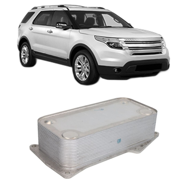 Radiator racire ulei SAME EXPLORER din 2007-2009 KW 62 CP 85 CMC 4038, Auto, din aluminiu, 4x Stickere auto cu SAME