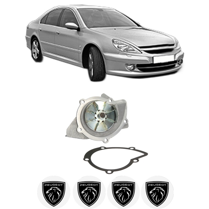 Pompa apa PEUGEOT 607 (9D, 9U) 2.0 HDI din 2005-2011 KW 100 CP 136 CMC 1997, Auto, HEPU, 4x Stikere auto cu PEUGEOT
