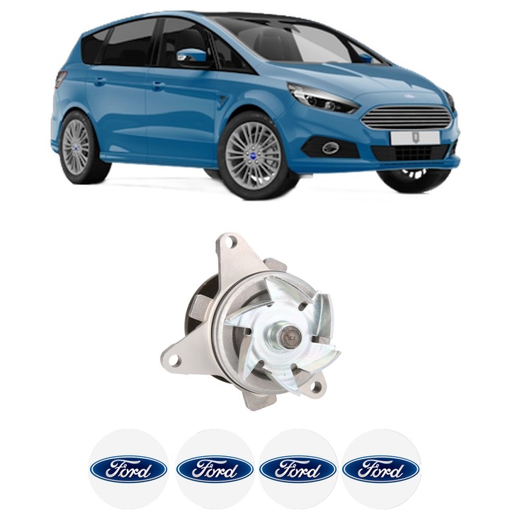 Pompa apa FORD GALAXY III (CK) 2.0 EcoBoost din 2015 KW 176 CP 240 CMC 1999, Auto, HEPU, 4x Stikere auto cu FORD