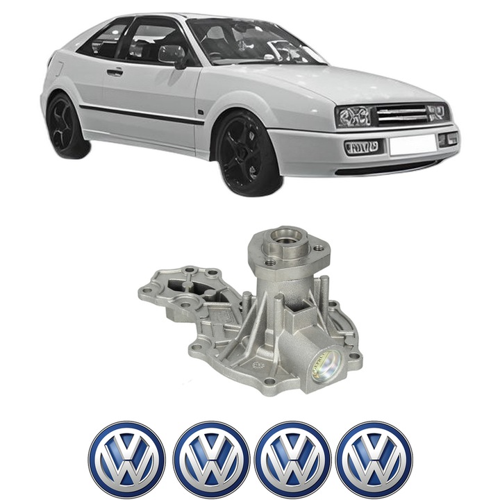 Pompa apa Volkswagen CORRADO (53I) 2.0 i 16V din 1991-1995 KW 100 CP 136 CMC 1984, Auto, HEPU, 4x Stikere auto cu Volkswagen