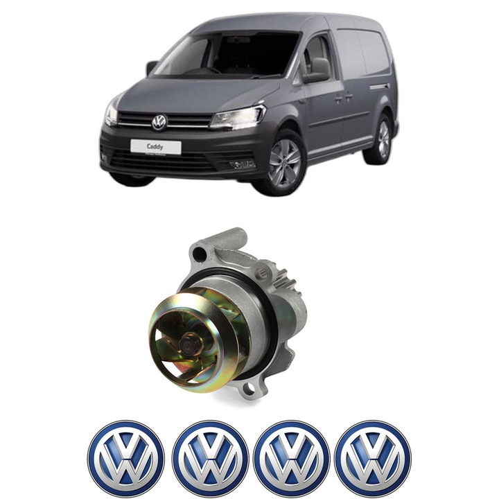 Pompa apa Volkswagen CADDY III Box Body/MPV (2KA, 2KH, 2CA, 2CH) 1.9 TDI 4motion din 2008-2010 KW 77 CP 105 CMC 1896, Auto, HEPU, 4x Stikere auto cu Volkswagen