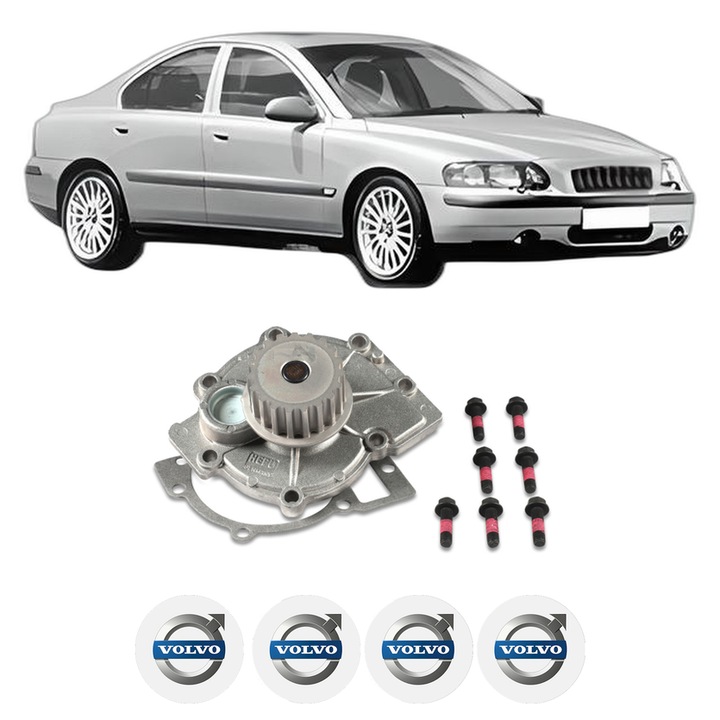 Pompa apa VOLVO S60 I (384) 2.4 T AWD din 2001-2010 KW 147 CP 200 CMC 2435, Auto, HEPU, 4x Stikere auto cu VOLVO