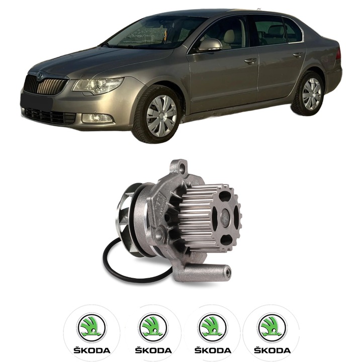 Pompa apa SKODA SUPERB II Estate (3T5) 2.0 TDI din 2009-2015 KW 125 CP 170 CMC 1968, Auto, HEPU, 4x Stikere auto cu SKODA