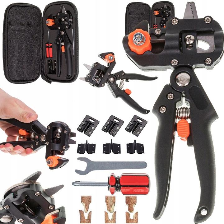 Set foarfeca de gradinarit BK pentru altoire, 3 tipuri de matrite, 21x10cm, 400g