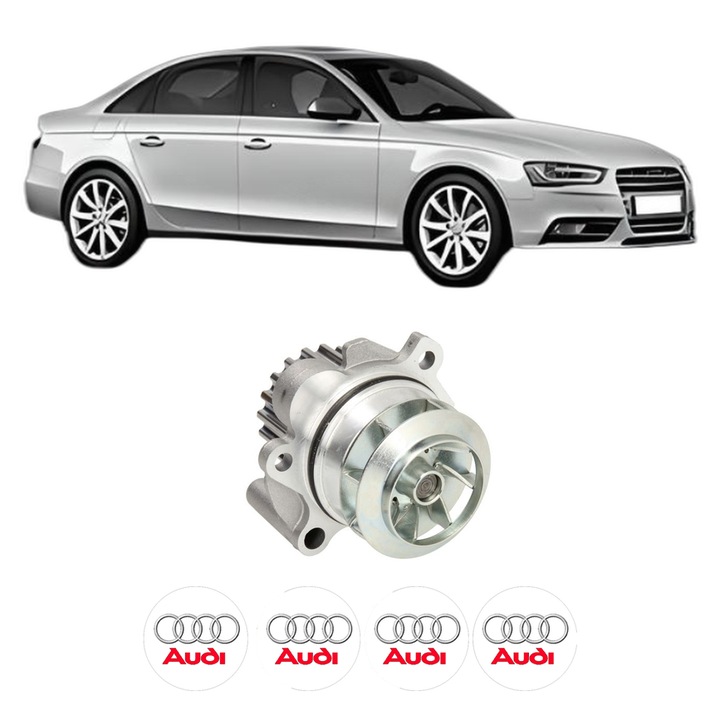 Pompa apa AUDI A4 B8 (8K2) 2.0 TDI din 2013-2015 KW 110 CP 150 CMC 1968, Auto, HEPU, 4x Stikere auto cu AUDI