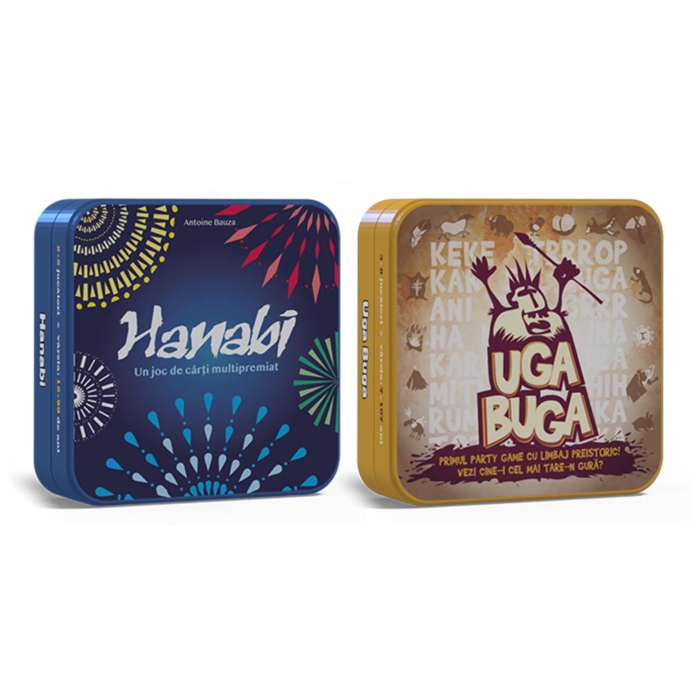Pachet Cocktail Games - Uga Buga & Hanabi, lb. romana, 7-12 ani