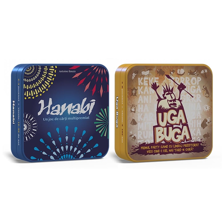 Pachet Cocktail Games - Uga Buga & Hanabi, lb. romana, 7-12 ani